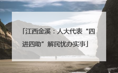 江西金溪：人大代表“四进四助”解民忧办实事