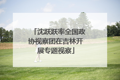 沈跃跃率全国政协视察团在吉林开展专题视察