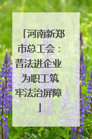 河南新郑市总工会：普法进企业 为职工筑牢法治屏障