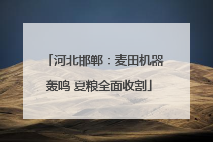 河北邯郸：麦田机器轰鸣 夏粮全面收割
