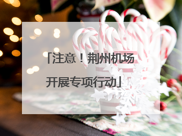 注意！荆州机场开展专项行动