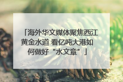 海外华文媒体聚焦西江黄金水道 看亿吨大港如何做好“水文章”