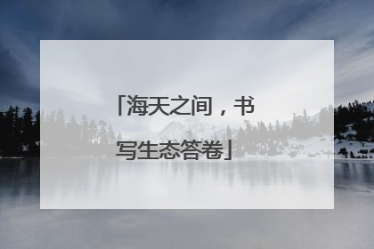 海天之间，书写生态答卷