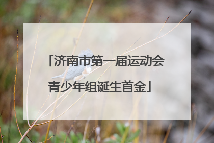 济南市第一届运动会青少年组诞生首金