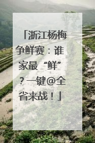 浙江杨梅争鲜赛：谁家最“鲜”？一键@全省来战！