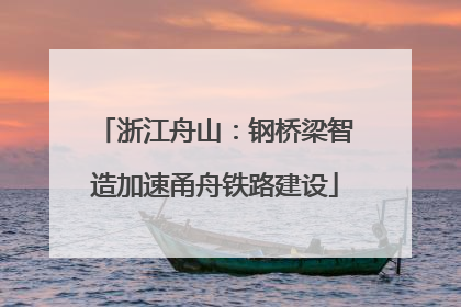 浙江舟山：钢桥梁智造加速甬舟铁路建设