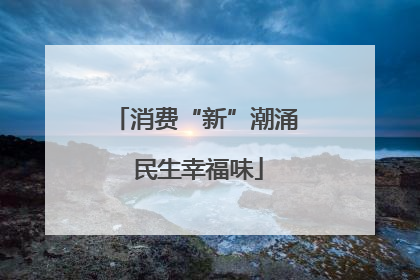消费“新”潮涌 民生幸福味
