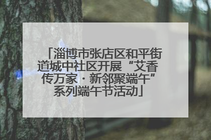 淄博市张店区和平街道城中社区开展“艾香传万家・新邻聚端午”系列端午节活动
