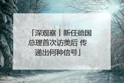 深观察丨新任德国总理首次访美后 传递出何种信号