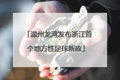 温州龙湾发布浙江首个地方性足球新政