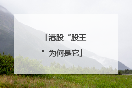 港股“股王”为何是它