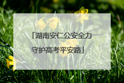 湖南安仁公安全力守护高考平安路