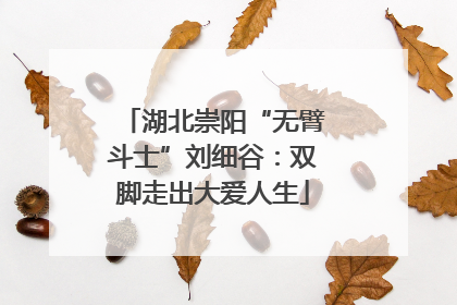 湖北崇阳“无臂斗士”刘细谷：双脚走出大爱人生