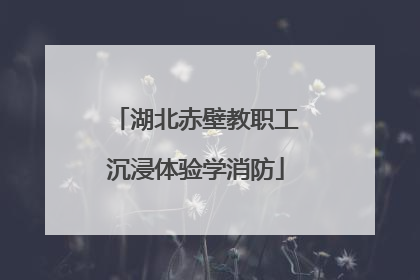 湖北赤壁教职工沉浸体验学消防