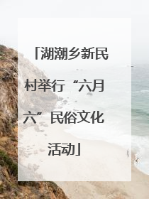 湖潮乡新民村举行“六月六”民俗文化活动