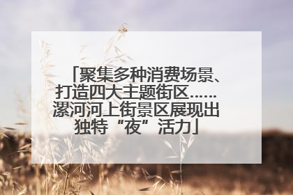 聚集多种消费场景、打造四大主题街区……漯河河上街景区展现出独特“夜”活力
