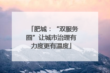肥城：“双服务圈”让城市治理有力度更有温度