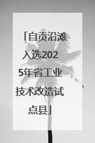 自贡沿滩入选2025年省工业技术改造试点县