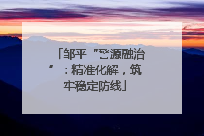邹平“警源融治”：精准化解，筑牢稳定防线