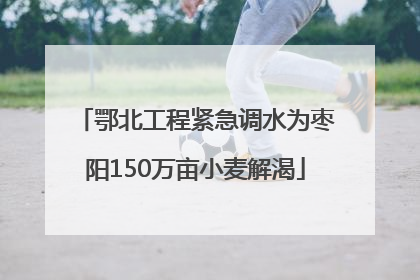 鄂北工程紧急调水为枣阳150万亩小麦解渴