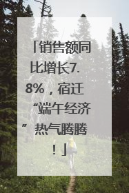 销售额同比增长7.8%，宿迁“端午经济”热气腾腾！