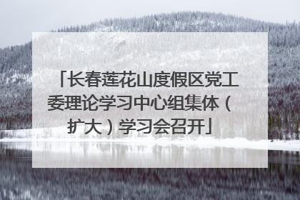 长春莲花山度假区党工委理论学习中心组集体（扩大）学习会召开