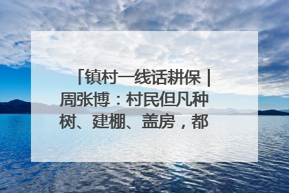 镇村一线话耕保｜周张博：村民但凡种树、建棚、盖房，都要向街道报批