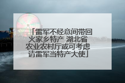 雷军不经意间带回火家乡特产 湖北省农业农村厅或可考虑请雷军当特产大使