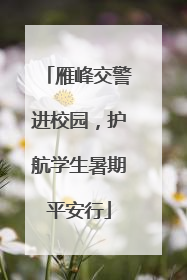 雁峰交警进校园，护航学生暑期平安行