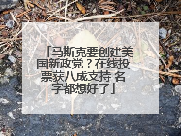 马斯克要创建美国新政党？在线投票获八成支持 名字都想好了