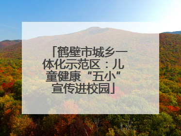 鹤壁市城乡一体化示范区：儿童健康“五小”宣传进校园