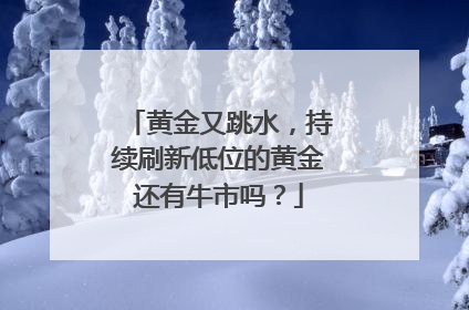 黄金又跳水，持续刷新低位的黄金还有牛市吗？