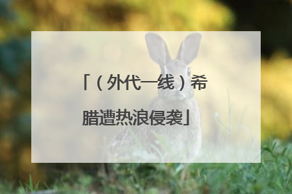 （外代一线）希腊遭热浪侵袭