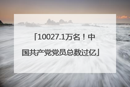 10027.1万名！中国共产党党员总数过亿