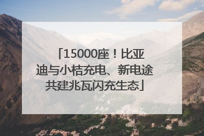 15000座！比亚迪与小桔充电、新电途共建兆瓦闪充生态