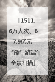 1511.6万人次、67.9亿元 “豫”游端午全景扫描