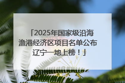 2025年国家级沿海渔港经济区项目名单公布 辽宁一地上榜！