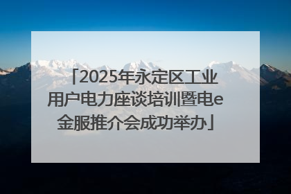 2025年永定区工业用户电力座谈培训暨电e金服推介会成功举办