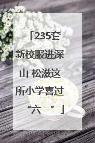235套新校服进深山 松滋这所小学喜过“六一”