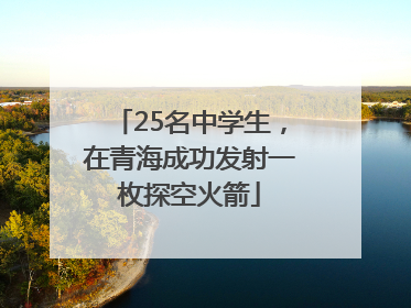 25名中学生，在青海成功发射一枚探空火箭