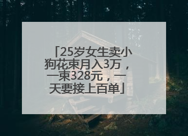 25岁女生卖小狗花束月入3万，一束328元，一天要接上百单