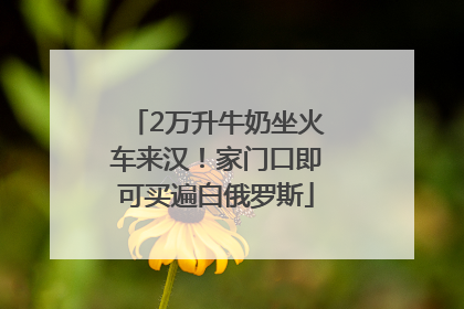 2万升牛奶坐火车来汉！家门口即可买遍白俄罗斯
