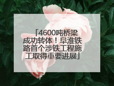 4600吨桥梁成功转体！阜淮铁路首个涉铁工程施工取得重要进展