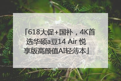 618大促+国补，4K首选华硕a豆14 Air 悦享版高颜值AI轻薄本