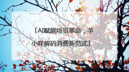 AI赋能场景革命，羊小咩解码消费新范式
